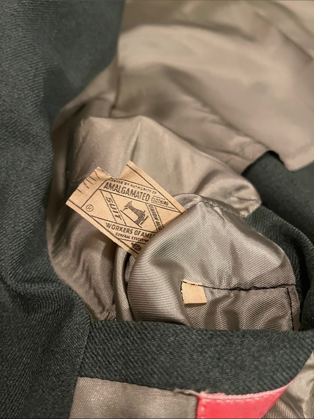 1970s The Attic Union Made Longline Suit Set, Sage Green, Size M Tall - Picture 6 of 14